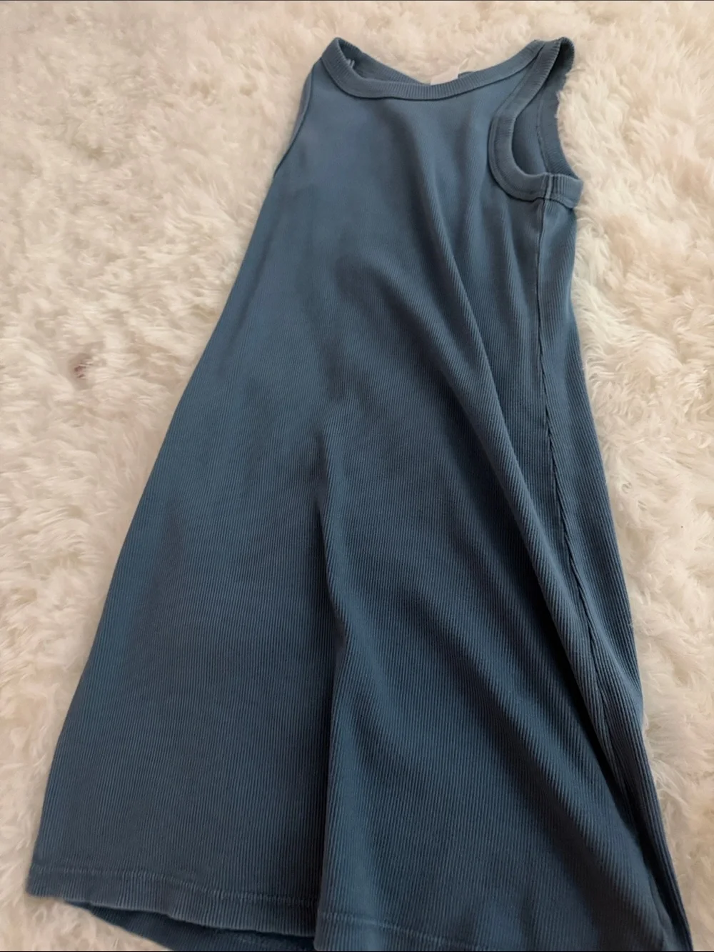 GAP Blue Ribbed Tank Dress for Kids